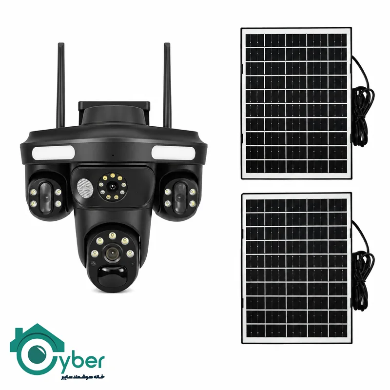 تصویر محصول دوربین خورشیدی سیمکارتی سه لنزه چرخشی مدل HAC-SPD-S39066O